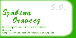 szabina oravecz business card
